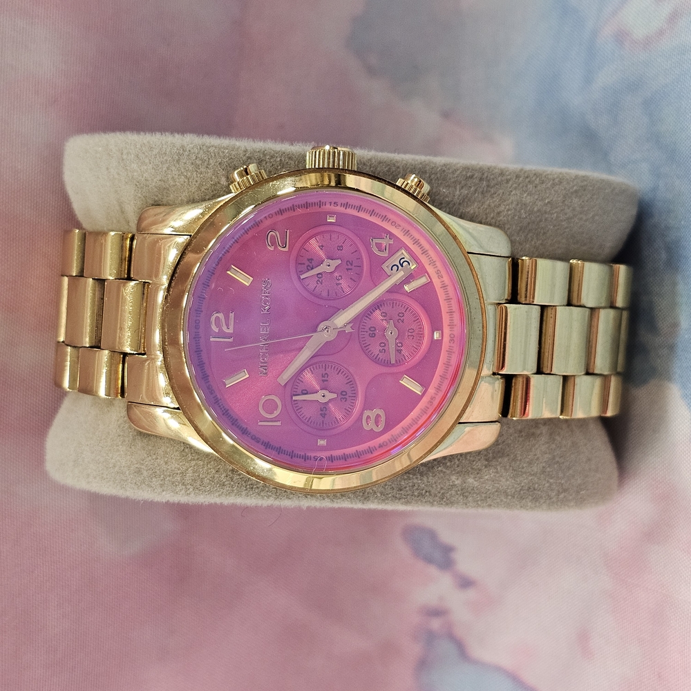 Michael Kors Gold and Pink Women's Watch